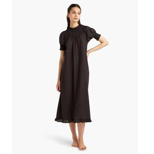 Hill House Home - The Caroline Nap Dress - Sheer Black Swiss Dot